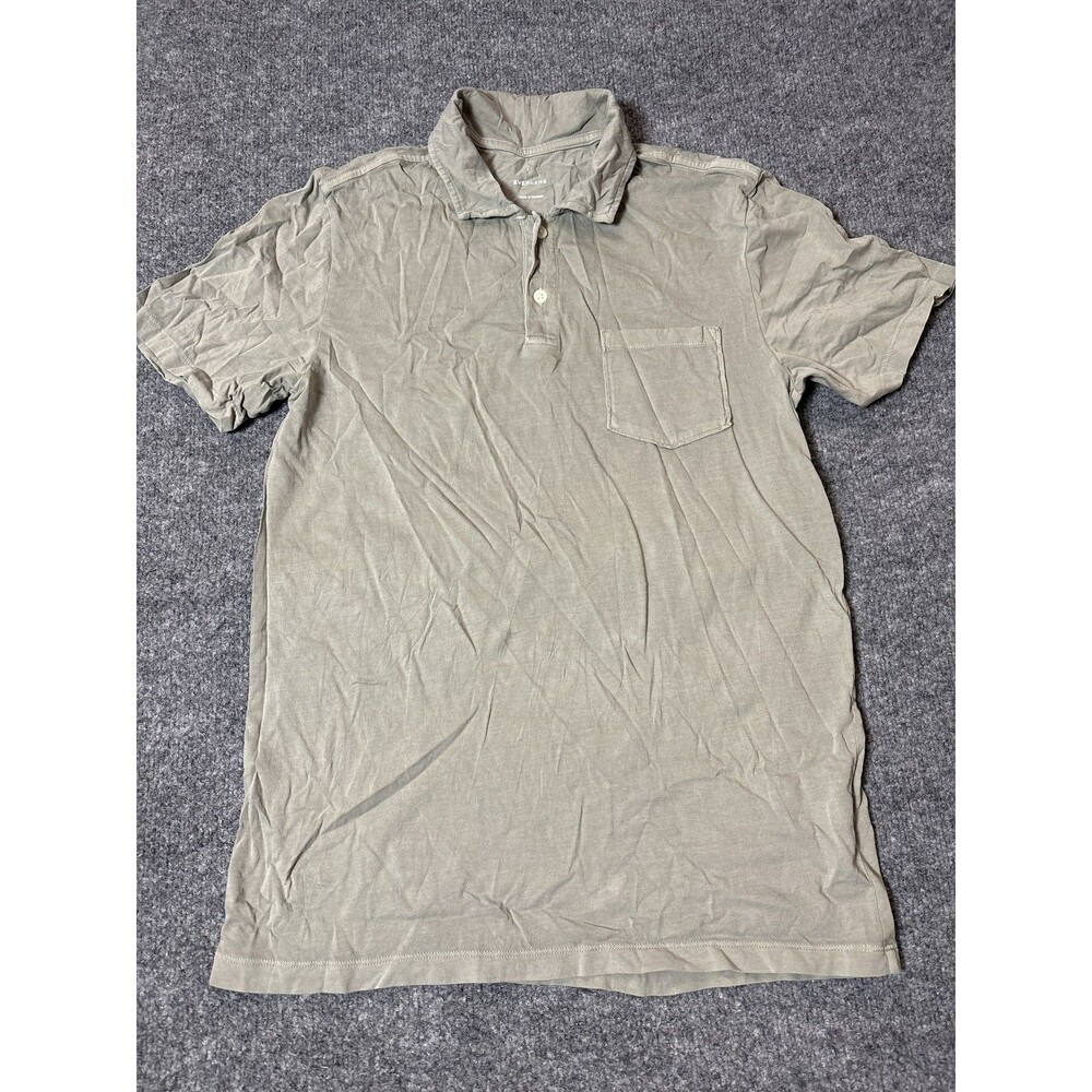 Zara Shirt Mens S Green Stripe Long Sleeve Woven Button-Up Pocket Casual
